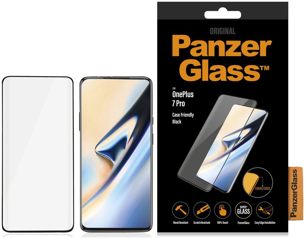 PanzerGlass OnePlus 7(T) Pro Case Friendly Screenprotector Zwart afbeelding 5