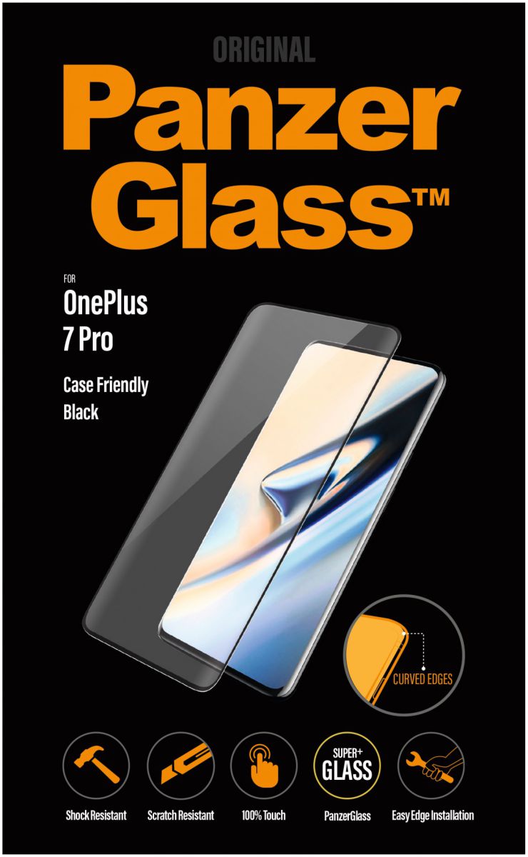PanzerGlass OnePlus 7(T) Pro Case Friendly Screenprotector Zwart afbeelding 1