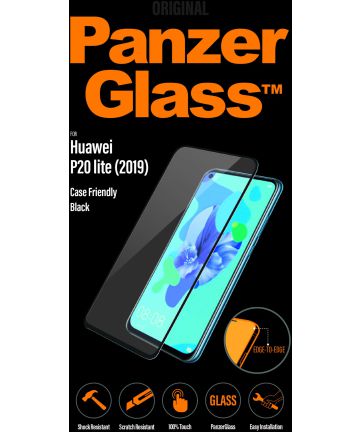 PanzerGlass Huawei P20 Lite (2019) Case Friendly Screenprotector Zwart Screen Protectors