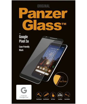 PanzerGlass Google Pixel 3A Case Friendly Screenprotector Zwart Screen Protectors