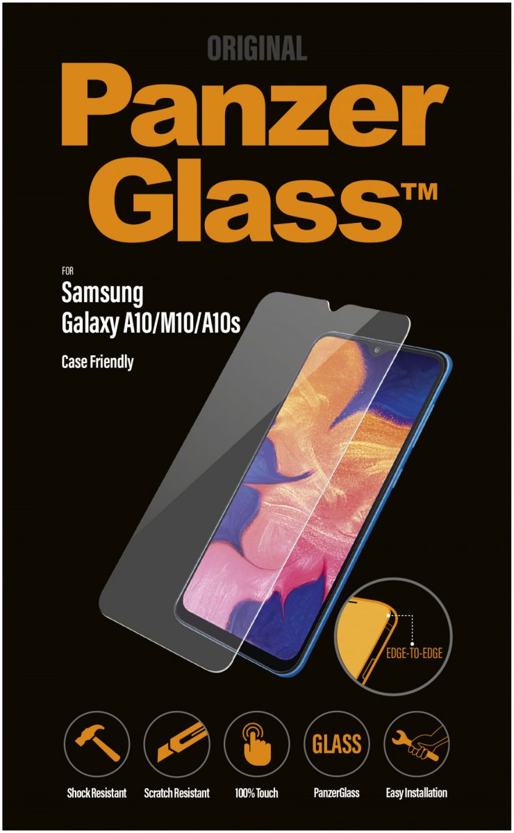 PanzerGlass Samsung Galaxy A10 Case Friendly Screenprotector Zwart afbeelding 1