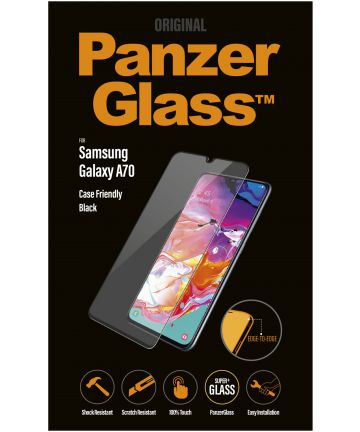 PanzerGlass Samsung Galaxy A70 Case Friendly Screenprotector Zwart Screen Protectors