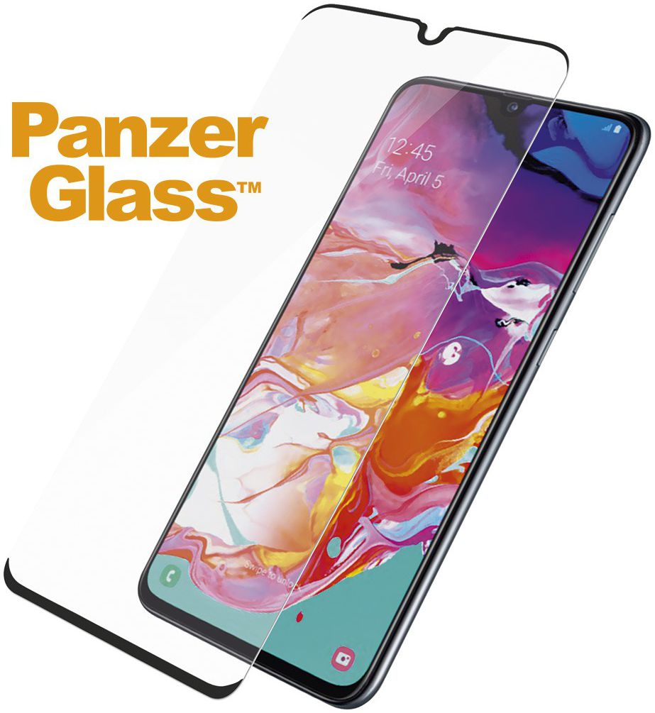 PanzerGlass Samsung Galaxy A70 Case Friendly Screenprotector Zwart afbeelding 2