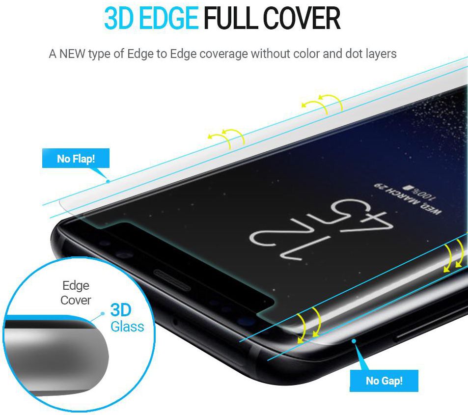 Whitestone Dome Glass Samsung Galaxy S8 Plus Screen Protector afbeelding 7