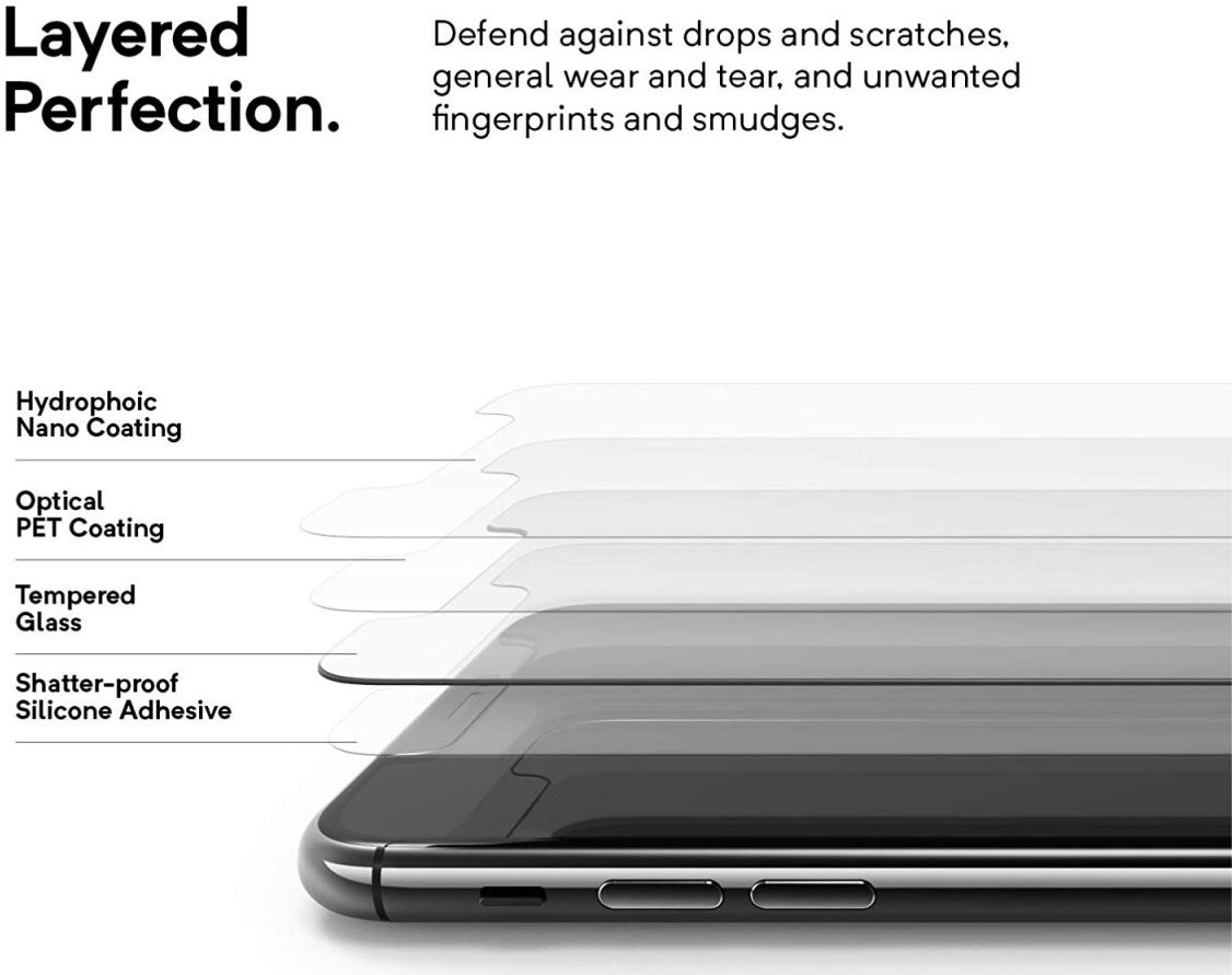 Caseology Tempered Glass Apple iPhone XR Screen Protector (2 Pack) afbeelding 4
