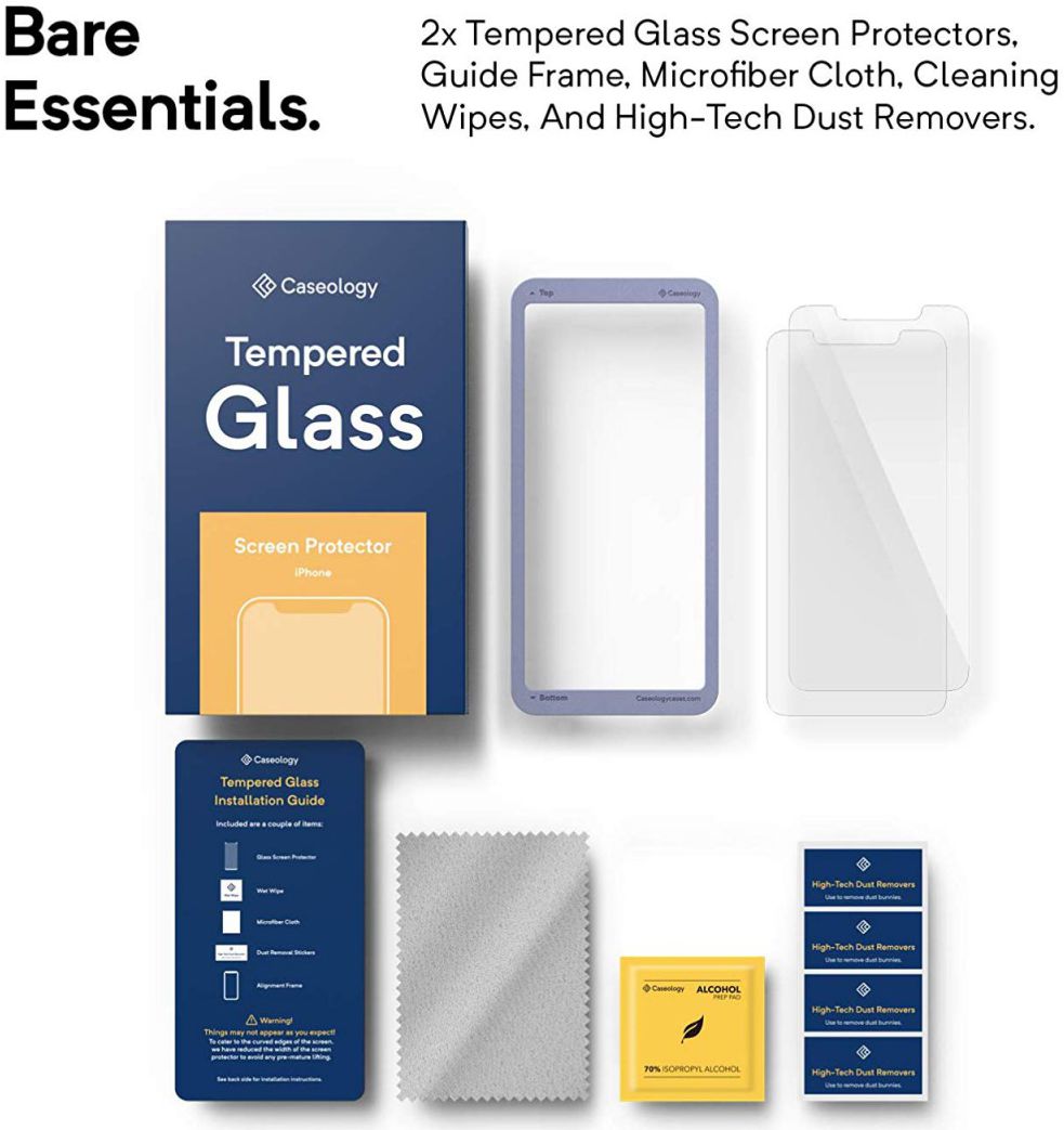 Caseology Tempered Glass Apple iPhone XR Screen Protector (2 Pack) afbeelding 7