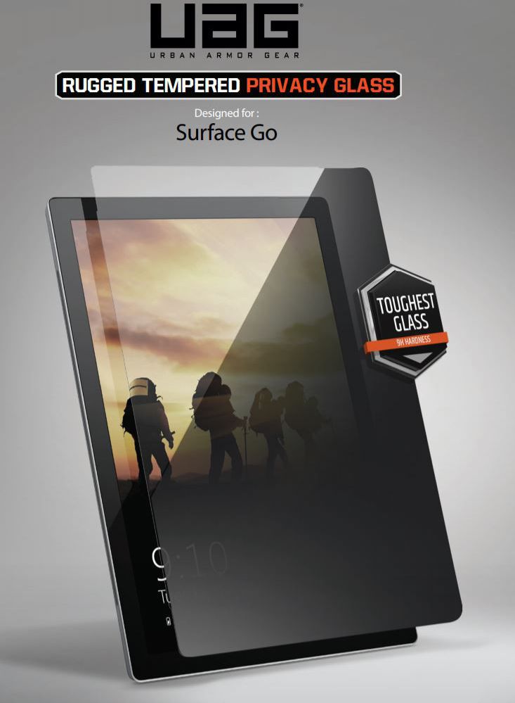 Urban Armor Gear Microsoft Surface Go Privacy Glass Screen Protector afbeelding 2