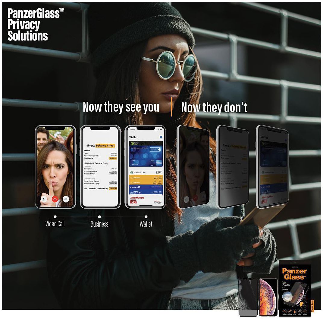 PanzerGlass iPhone X(s) Privacy Glass & Case Friendly Screenprotector afbeelding 5