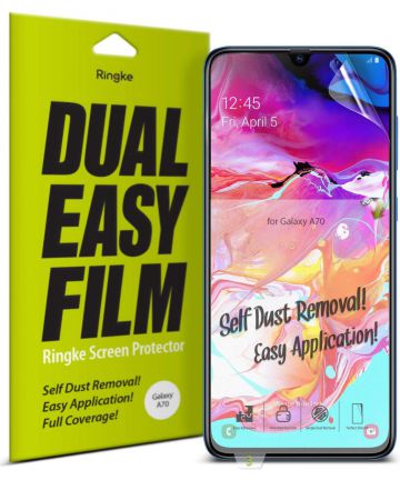 Ringke DualEasy Anti-Stof Screen Protector Galaxy A70 [2-Pack] Screen Protectors