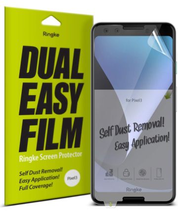 Ringke DualEasy Anti-Stof Screen Protector Google Pixel 3 [2-Pack] Screen Protectors