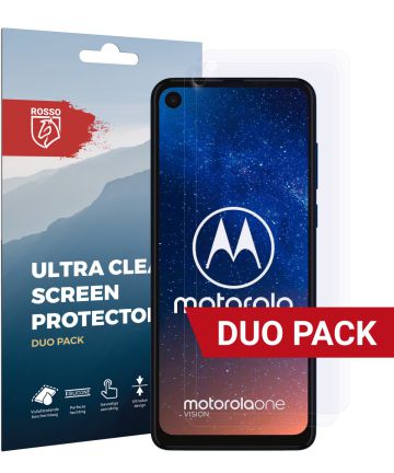 Rosso Motorola One Vision Ultra Clear Screen Protector Duo Pack Screen Protectors