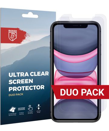 Rosso Apple iPhone 11 Ultra Clear Screen Protector Duo Pack Screen Protectors