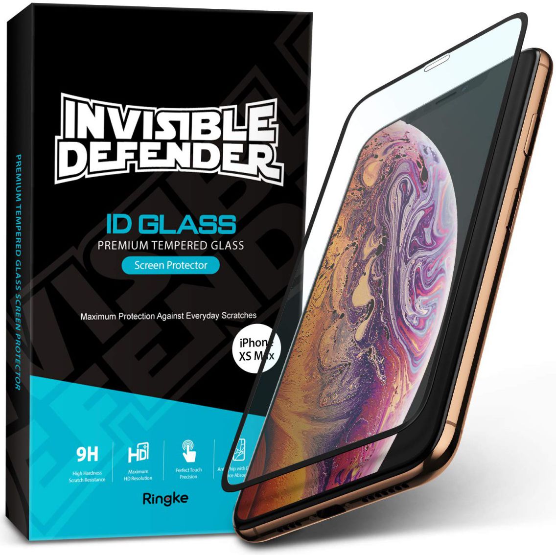 Ringke ID Apple iPhone XS Max 3D Volledig Dekkende Tempered Glass afbeelding 1