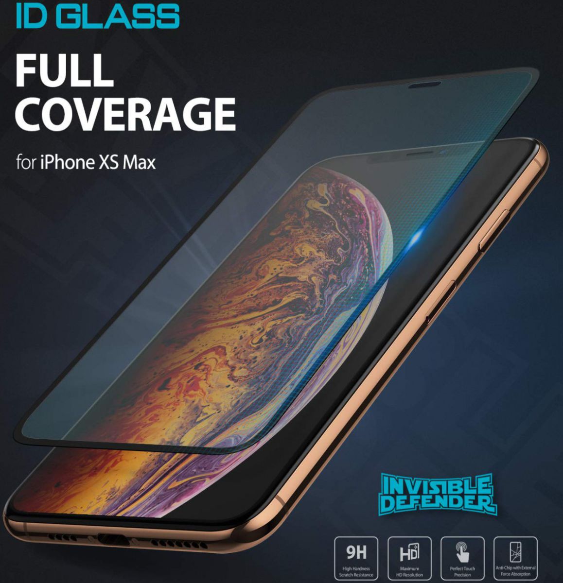 Ringke ID Apple iPhone XS Max 3D Volledig Dekkende Tempered Glass afbeelding 2