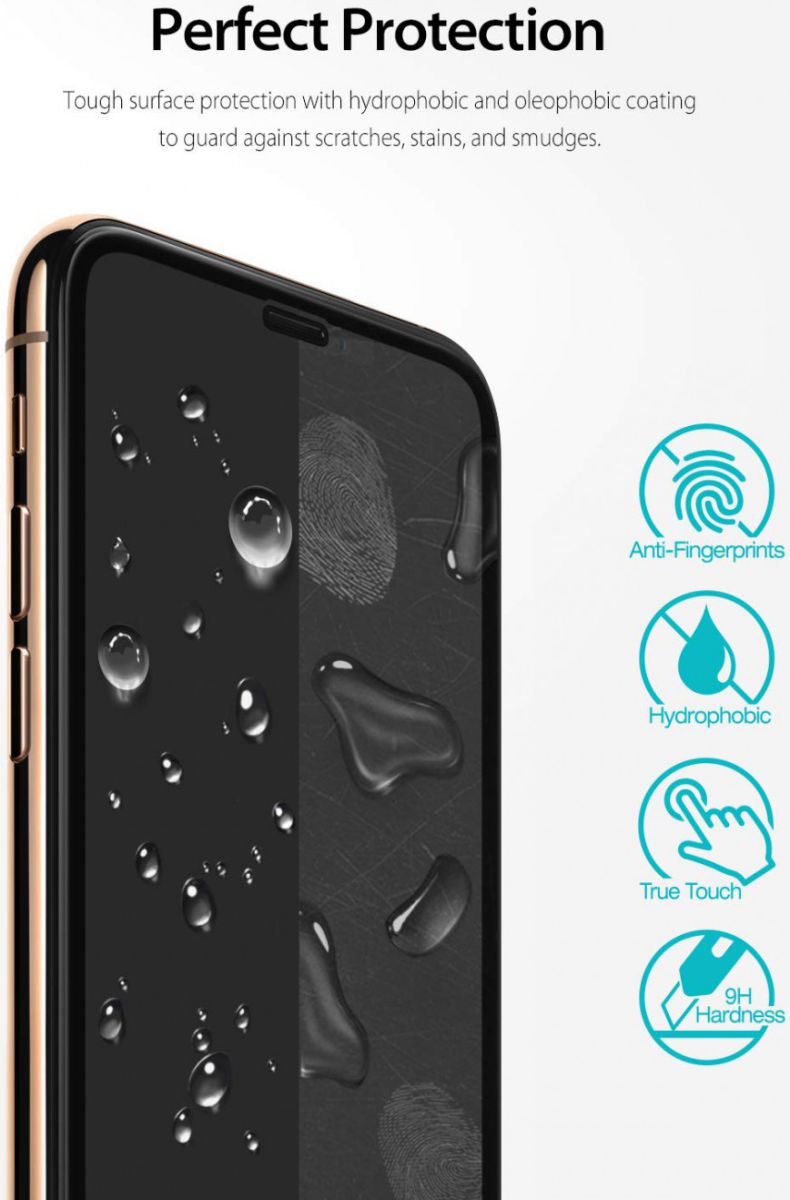 Ringke ID Apple iPhone XS Max 3D Volledig Dekkende Tempered Glass afbeelding 3