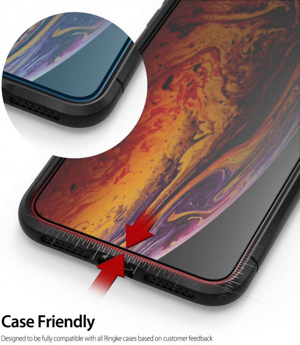 Ringke ID Apple iPhone XS Max 3D Volledig Dekkende Tempered Glass afbeelding 4