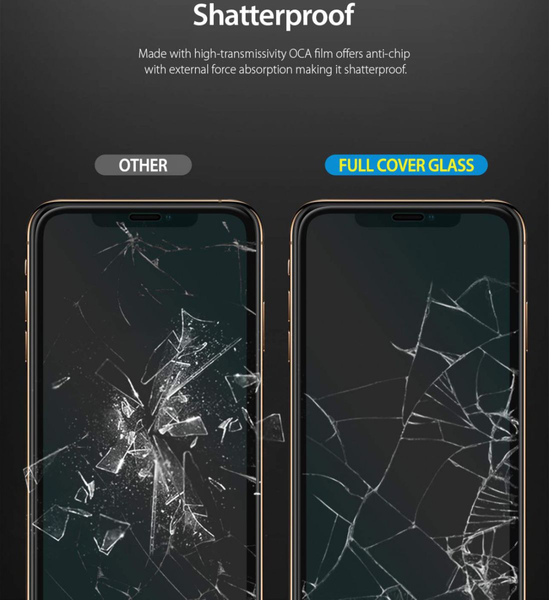 Ringke ID Apple iPhone XS Max 3D Volledig Dekkende Tempered Glass afbeelding 5