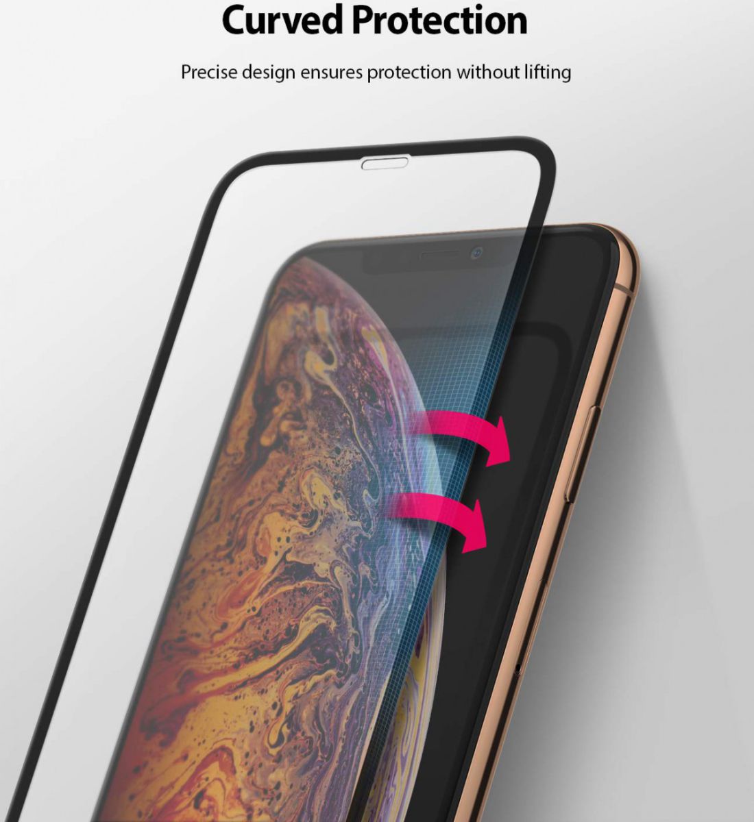 Ringke ID Apple iPhone XS Max 3D Volledig Dekkende Tempered Glass afbeelding 6
