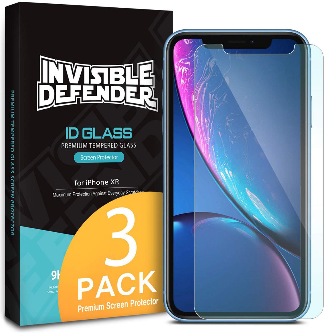 Ringke ID Glass 0.33mm Apple iPhone XR (3 Pack) afbeelding 1