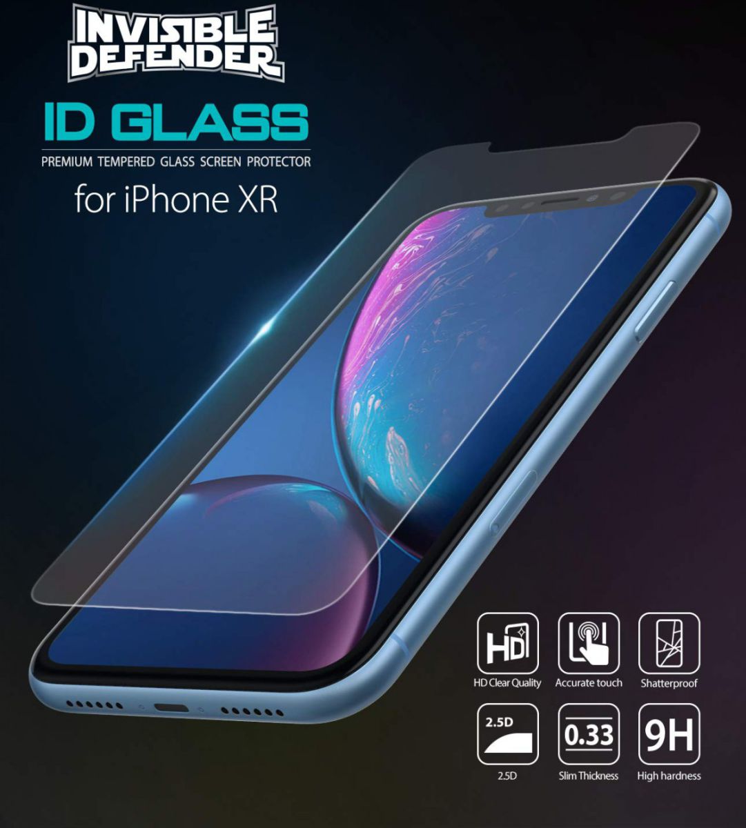 Ringke ID Glass 0.33mm Apple iPhone XR (3 Pack) afbeelding 2