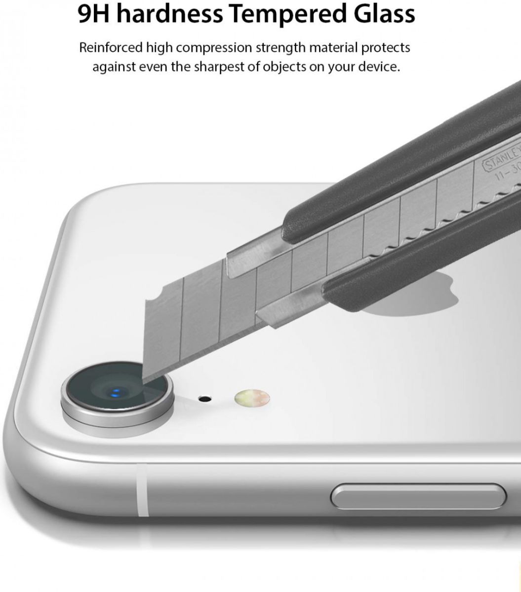 Ringke ID Tempered Glass Camera Lens Apple iPhone XR (3 Pack) afbeelding 4