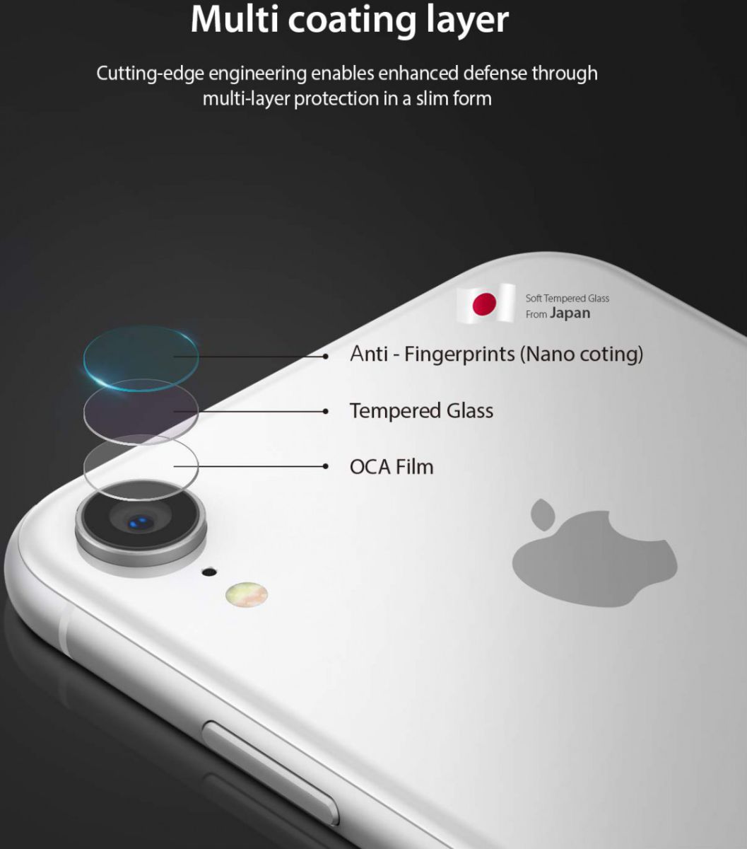 Ringke ID Tempered Glass Camera Lens Apple iPhone XR (3 Pack) afbeelding 7