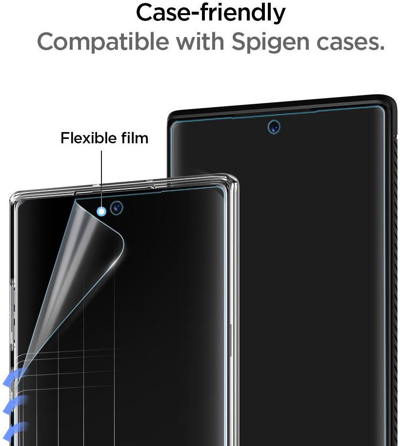 Spigen Curved Crystal Galaxy Note 10 Plus HD Screen Protector (2 Pack) afbeelding 7