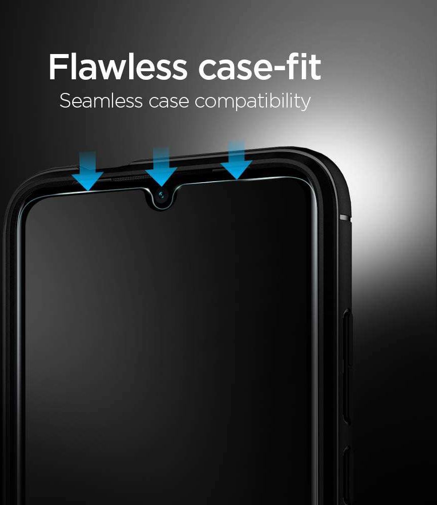 Spigen Xiaomi Redmi Note 7 Tempered Glass Screen Protector 2-Pack afbeelding 6