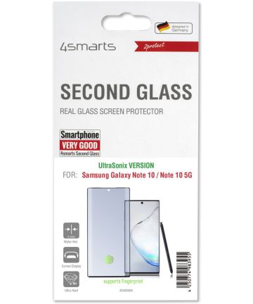 4Smarts Second Glass UltraSonix Tempered Glass Galaxy Note 10 Screen Protectors