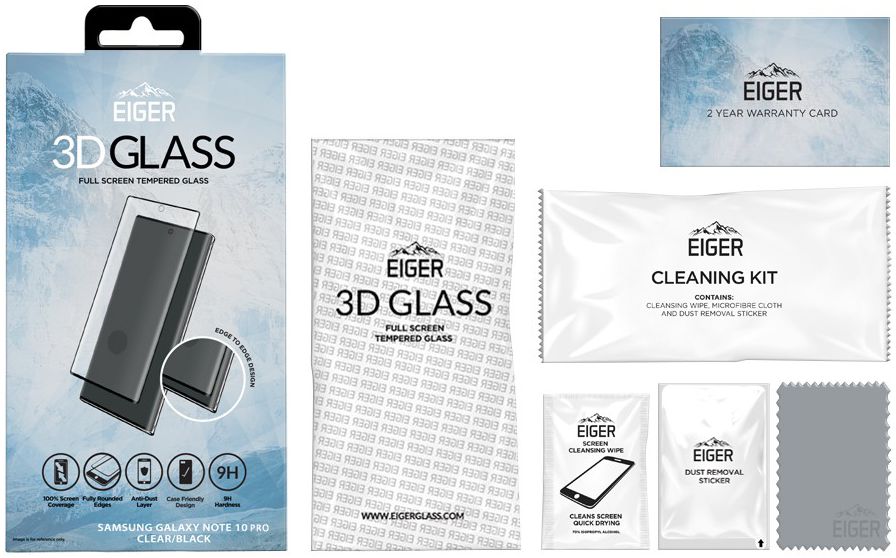 Eiger Samsung Galaxy Note 10 Plus Tempered Glass Case Friendly Gebogen afbeelding 4