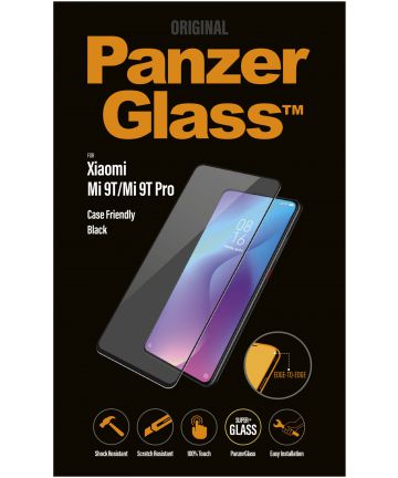 PanzerGlass Xiaomi Mi 9T (Pro) Case Friendly Screenprotector Zwart Screen Protectors