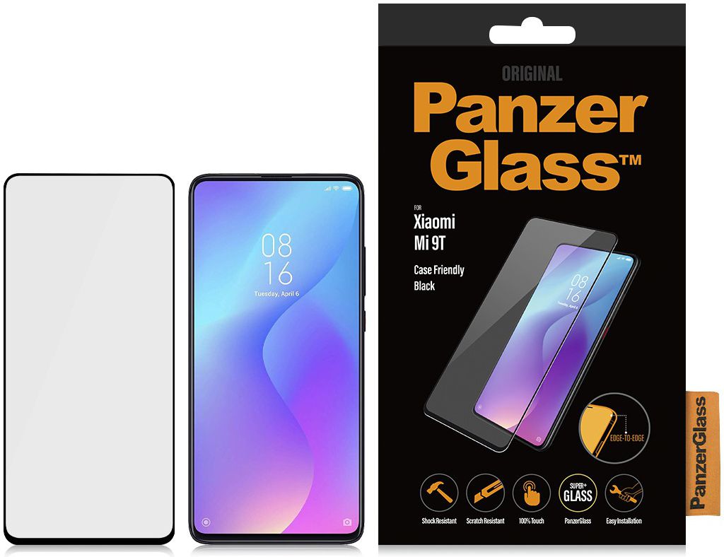 PanzerGlass Xiaomi Mi 9T (Pro) Case Friendly Screenprotector Zwart afbeelding 4