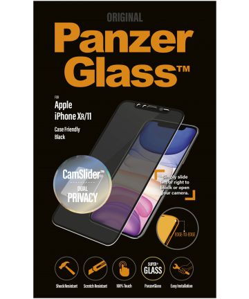 PanzerGlass Privacy Camslider CF Screenprotector iPhone 11 / XR Screen Protectors