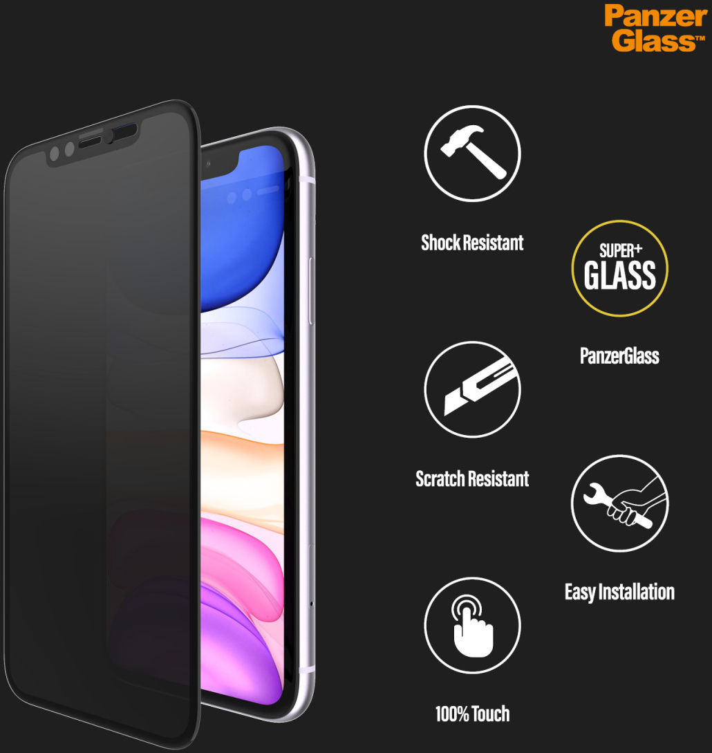 PanzerGlass Privacy Camslider CF Screenprotector iPhone 11 / XR afbeelding 11