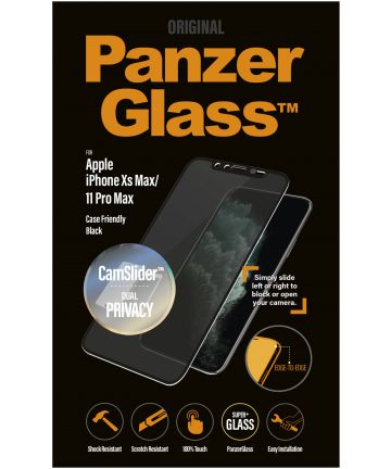 PanzerGlass Privacy Camslider CF Glass iPhone 11 Pro Max / XS Max Screen Protectors