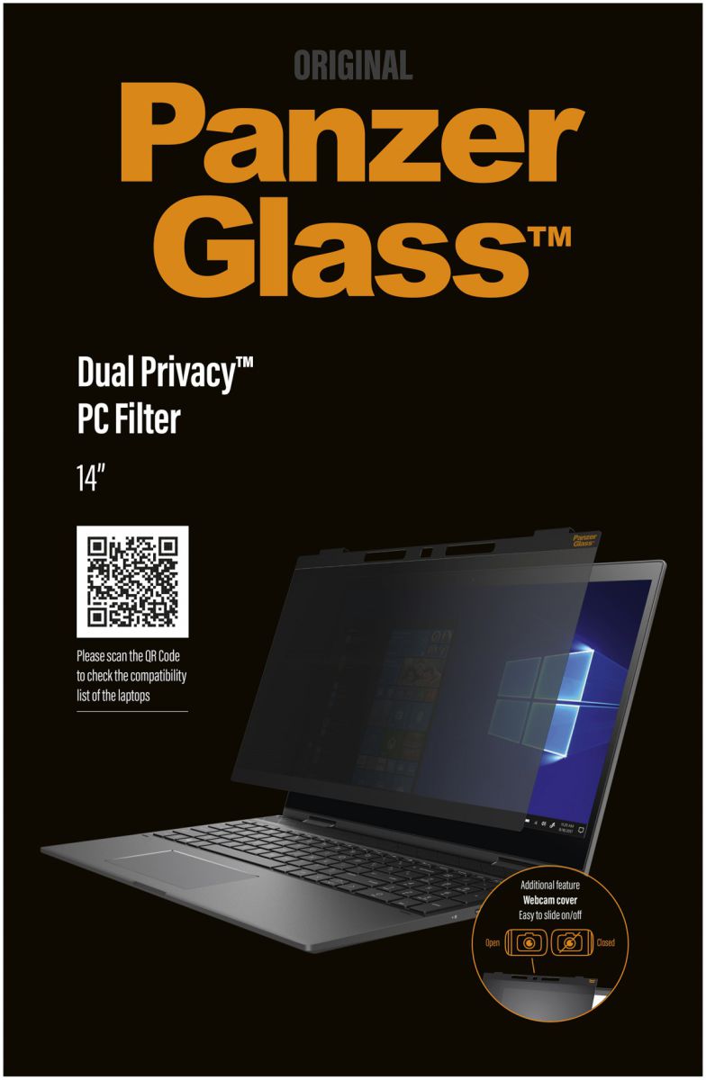 PanzerGlass Universele PC Privacy Screen Filter 13 Inch Laptops afbeelding 1