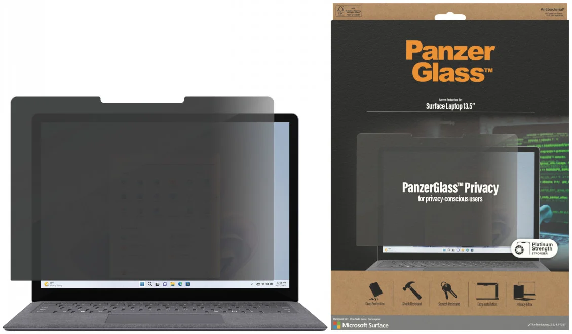 PanzerGlass Privacy Microsoft Surface 5/4/3/2 (13.5") Screenprotector afbeelding 1