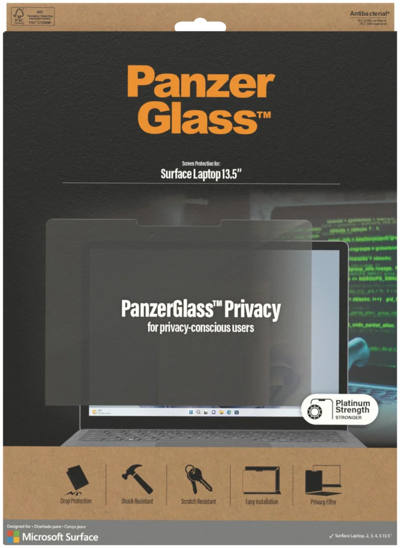 PanzerGlass Privacy Microsoft Surface 5/4/3/2 (13.5") Screenprotector afbeelding 5