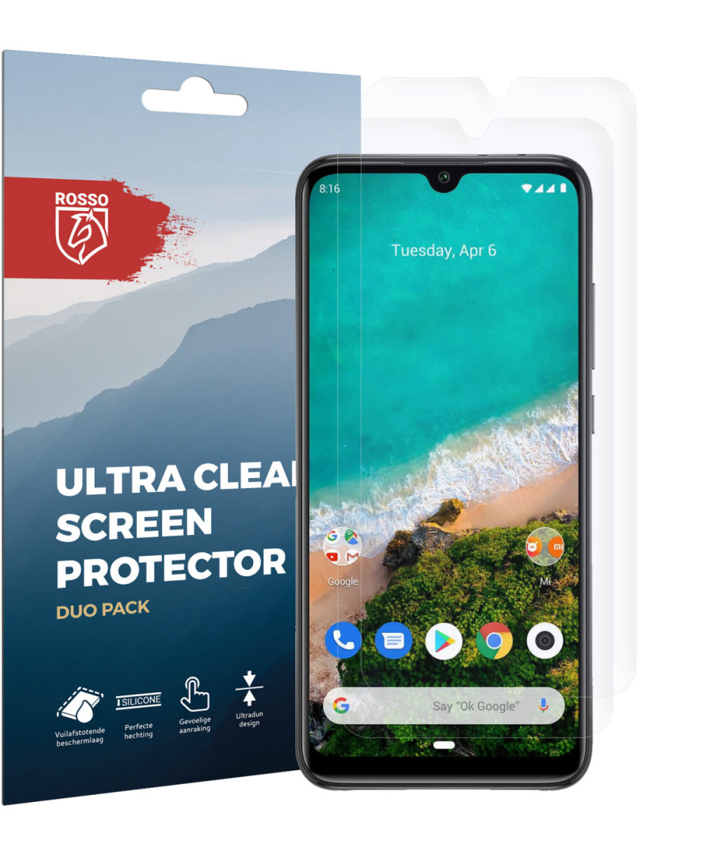 Rosso Xiaomi Mi A3 Ultra Clear Screen Protector Duo Pack afbeelding 9
