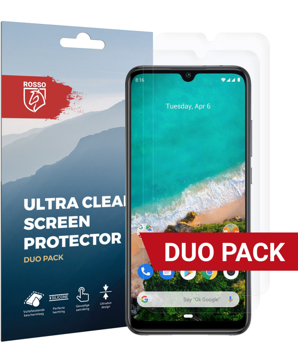 Rosso Xiaomi Mi A3 Ultra Clear Screen Protector Duo Pack afbeelding 1