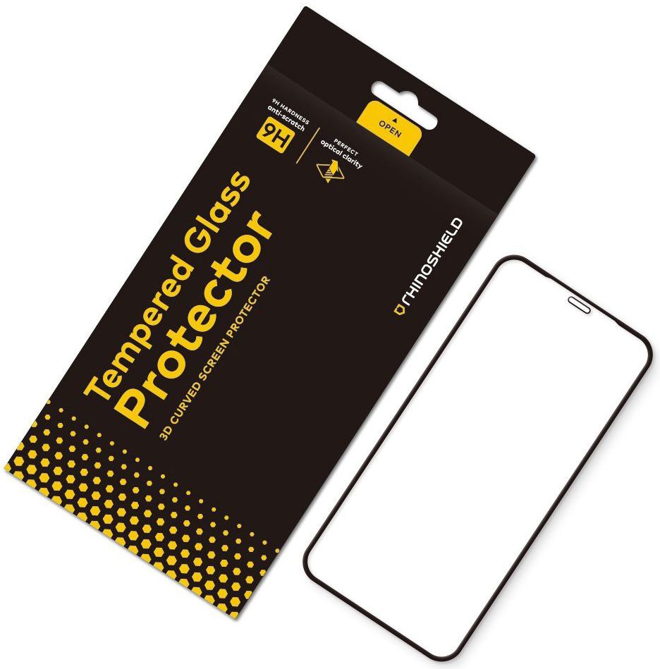 RhinoShield 9H 3D Tempered Glass iPhone 11 Pro Screen Protector Zwart afbeelding 2