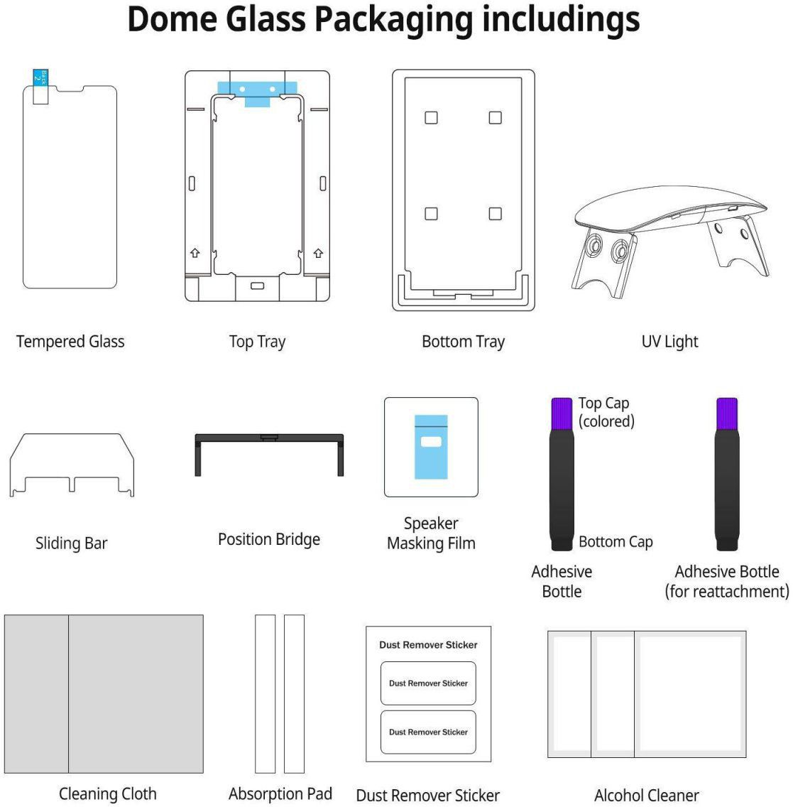 Whitestone Dome Glass Apple iPhone 11 Screen Protector afbeelding 2