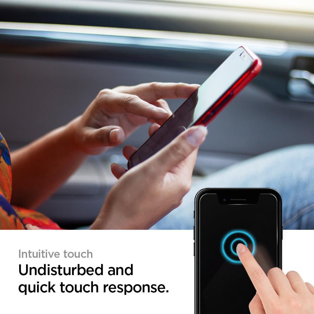 Spigen GLAS.tR Slim Apple iPhone 11 / XR Tempered Glass (2 Pack) afbeelding 4