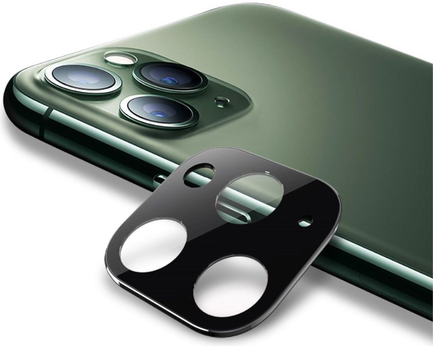 Apple iPhone 11 Pro / Pro Max Camera Lens Metal Ring Protector Zwart afbeelding 2