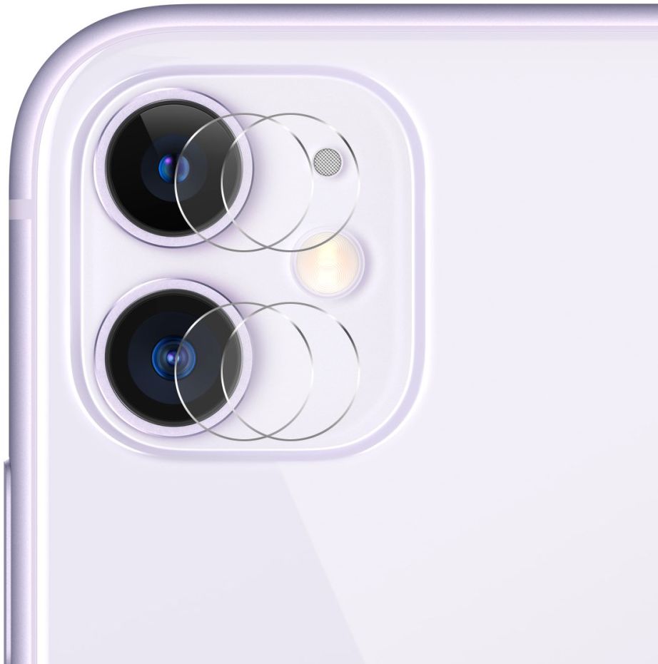 Apple iPhone 11 Camera Lens Arc Edge Tempered Glass Duo Pack afbeelding 1