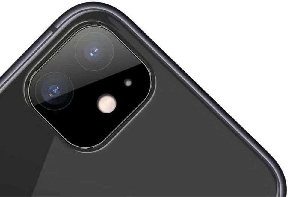 Apple iPhone 11 Camera Lens Metal Ring met Tempered Glass Zwart afbeelding 2