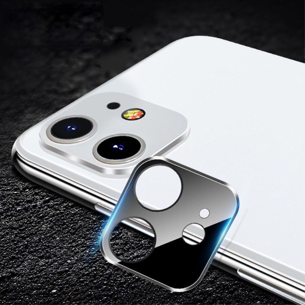 Apple iPhone 11 Camera Lens Metal Ring met Tempered Glass Zwart afbeelding 1