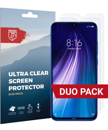 Rosso Xiaomi Redmi Note 8 Ultra Clear Screen Protector Duo Pack Screen Protectors