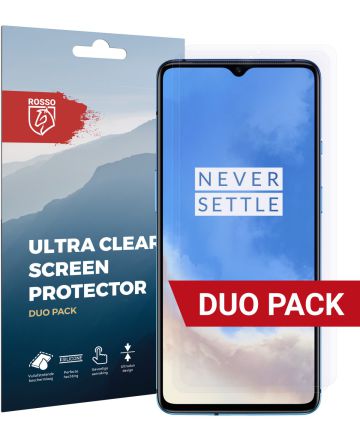 Rosso OnePlus 7T Ultra Clear Screen Protector Duo Pack Screen Protectors
