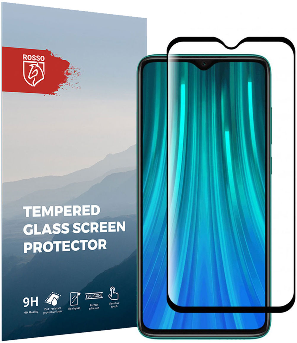 Rosso Xiaomi Redmi Note 8 Pro 9H Tempered Glass Screen Protector Zwart afbeelding 1